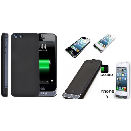 Coverbatteria per Iphone 5/5s ultrasottile 2200Mah (1 carica completa)